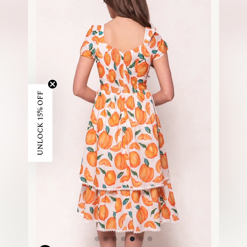 Ivy city Marie dress fruit lace ruffles 4x - Picture 2 of 5